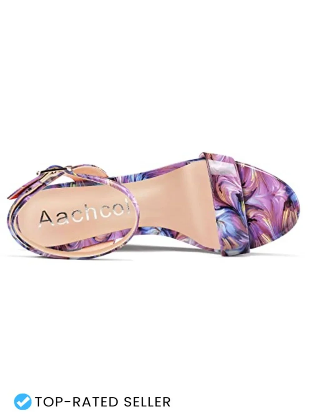 Women Platform Wedge Sandals Open Toe Ankle Strap Slingback Block Heel Chunky